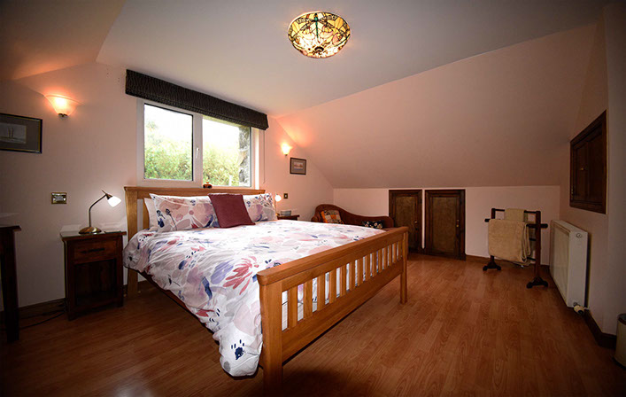 Our Self Catering Accommodation in Waternish contains a King Size Double Bedroom with WIFI internet access