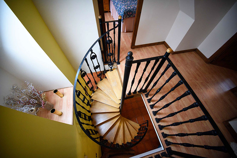 Auld Orwell Cottage features a spiral staircase in our Self Catering Accommodation in Waternish