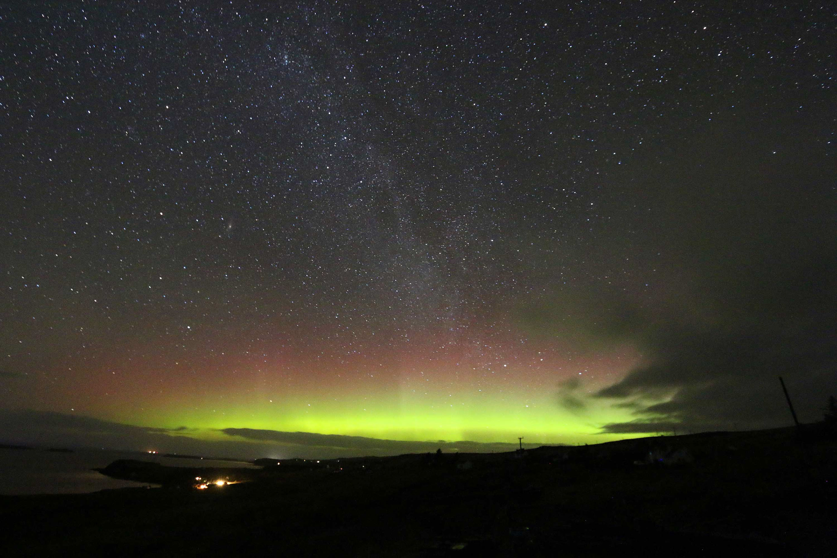 Enjoy Northern Lights at Auld Orwell Cottage and wake up to sea views