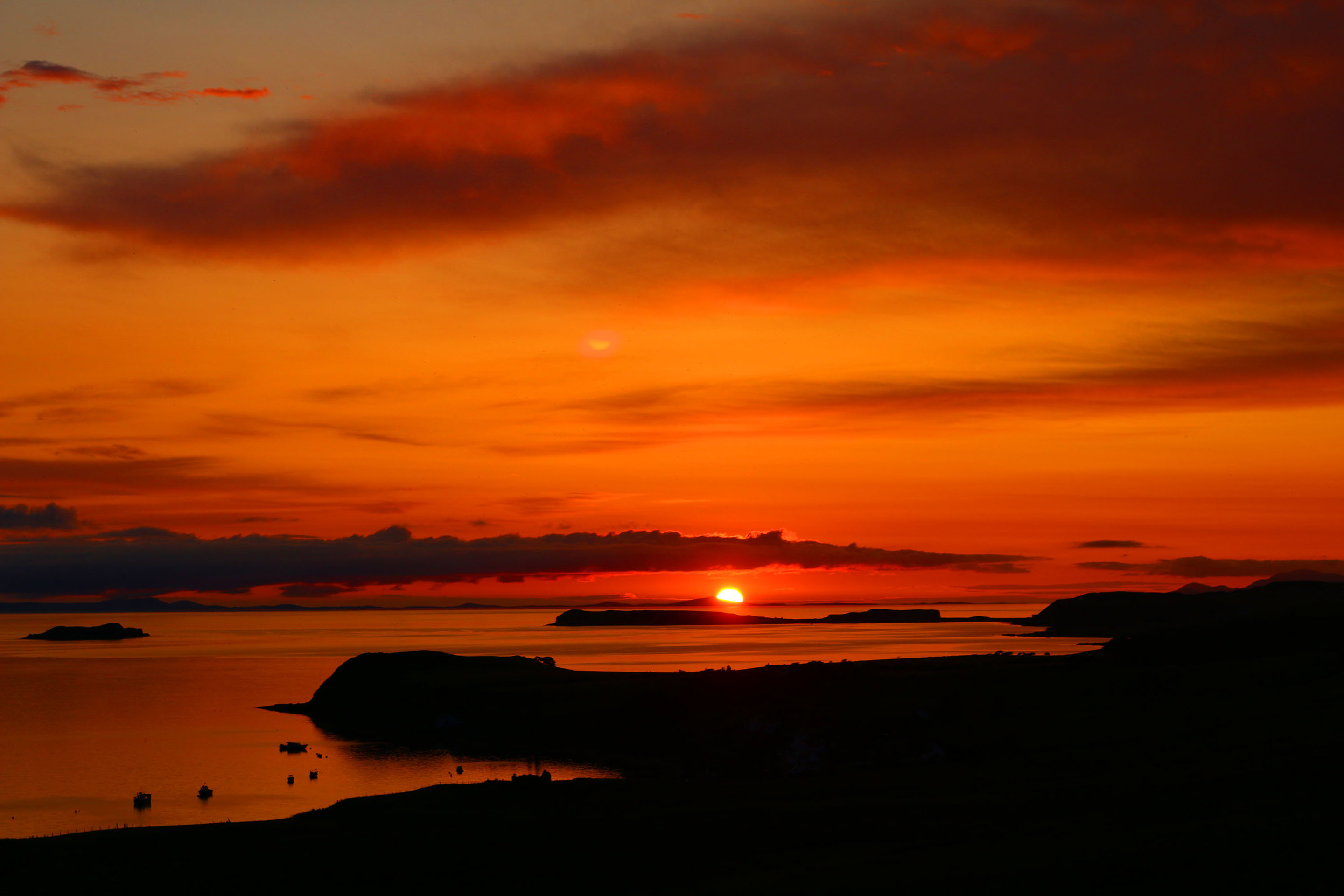 Enjoy sunsets at Auld Orwell Cottage Waternish Isle of Skye