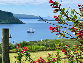 Enjoy stunning sea views of Waternish and Loch Bay from Auld Orwell Cottage